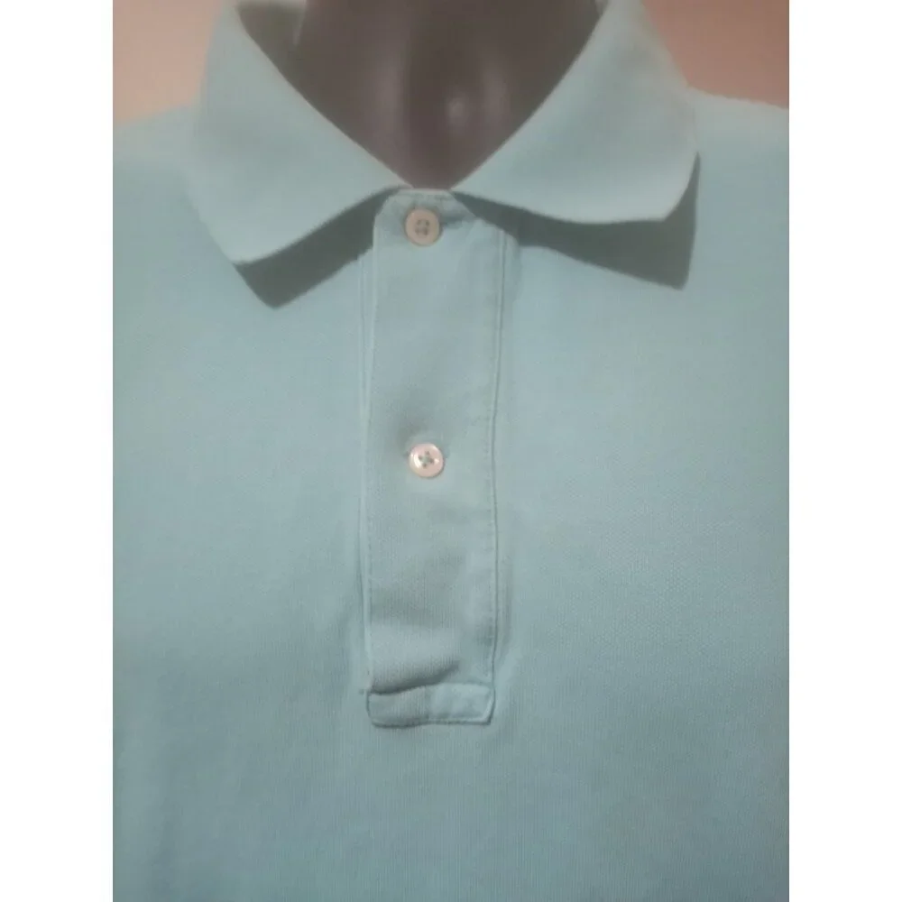 Polo Ralph Lauren Short Sleeve Collared Polo Shirt Light Blue Men's Size XLT